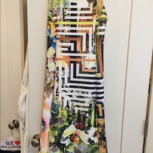 Clover canyon fit and flare body con midi